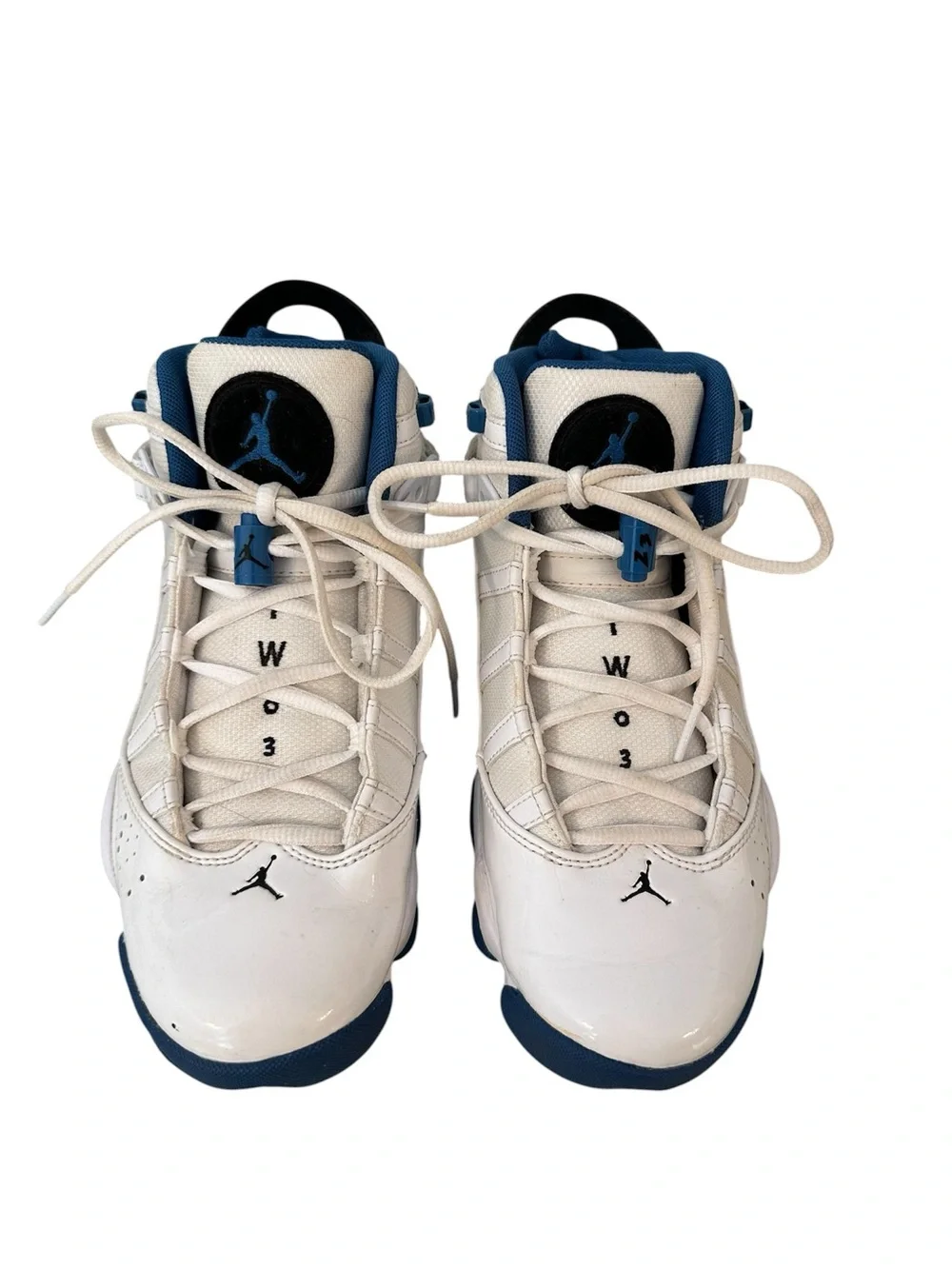 Jordan 6 Rings White Dark Marina Blue Sz 7.5 Sneakers Athletic Shoes